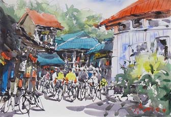 Singapore Pulau Ubin Painting